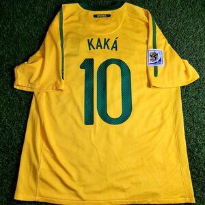 Kaka Brazil WORLD CUP 2010 Soccer Jersey Shirt L SKU# 369250-703
